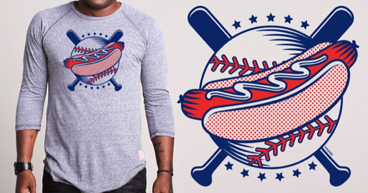 Pop Dog Baseball Tee