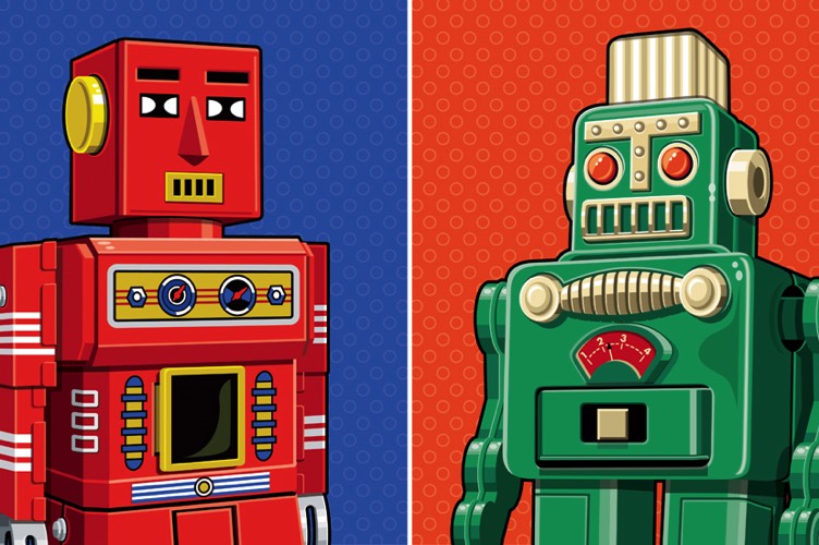 Vintage Tin Robots